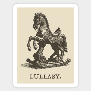 Antique Rocking Horse Lullaby Illustration Sticker